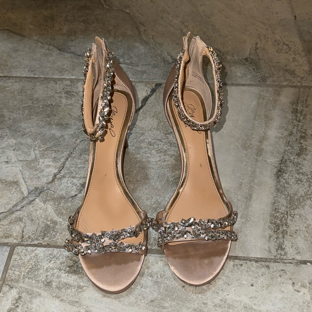 Wedding Day Bradley Miscka Jewel Rose Sandals - Size 8